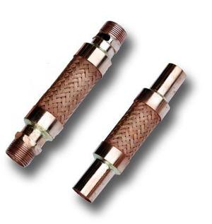 Bronze braided connectors for copper pipe