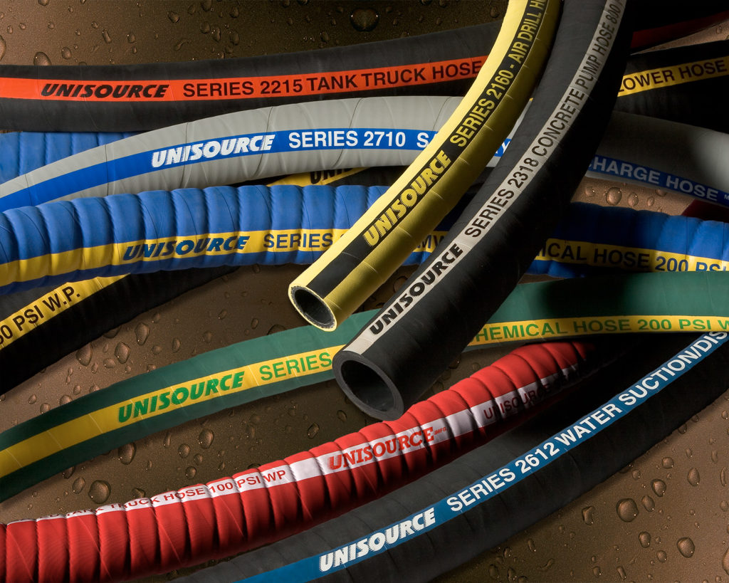 Collage of Unisource industrial hose